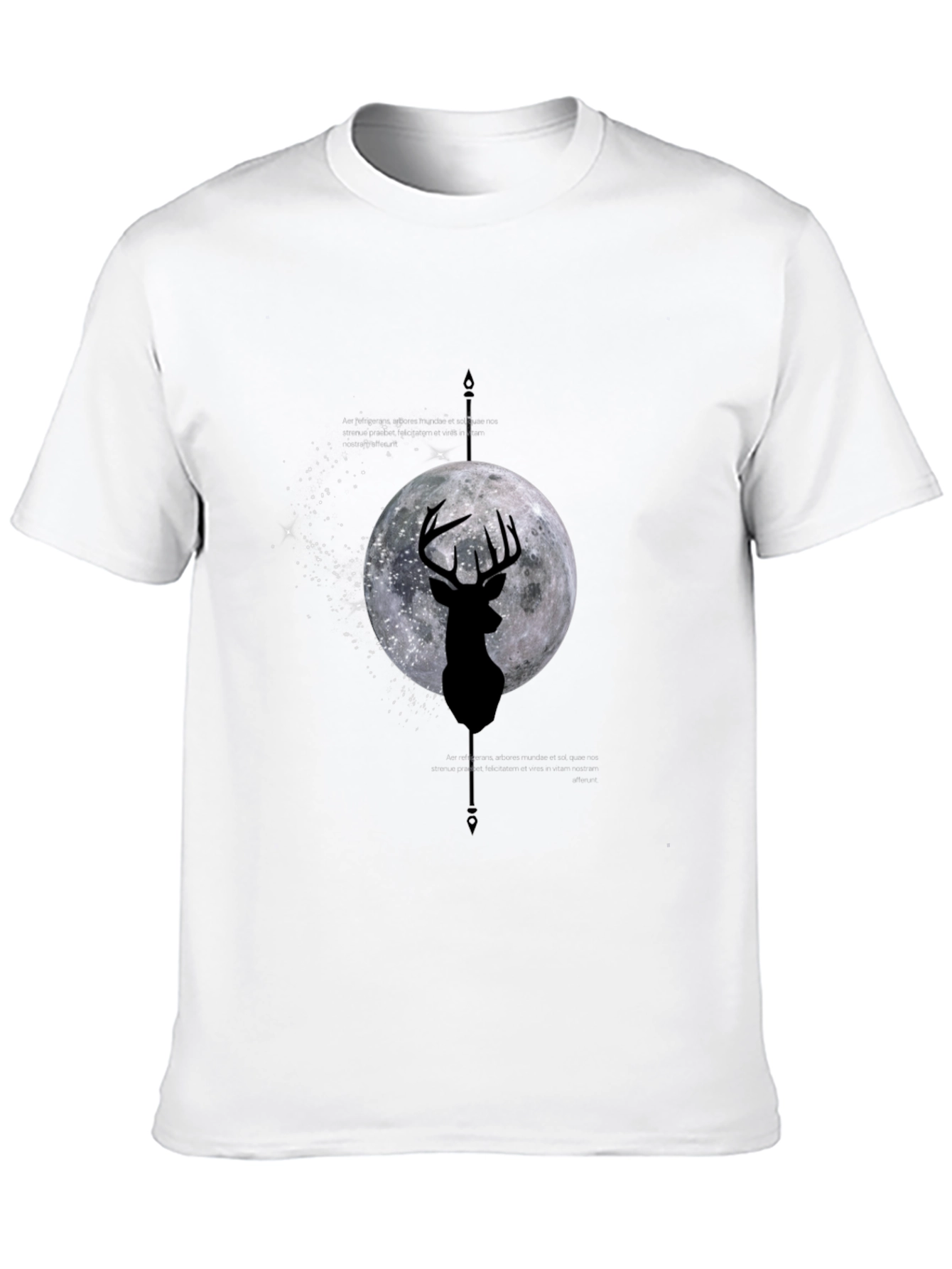 Deer Moon Graphic Tee - Mens Black T-Shirt