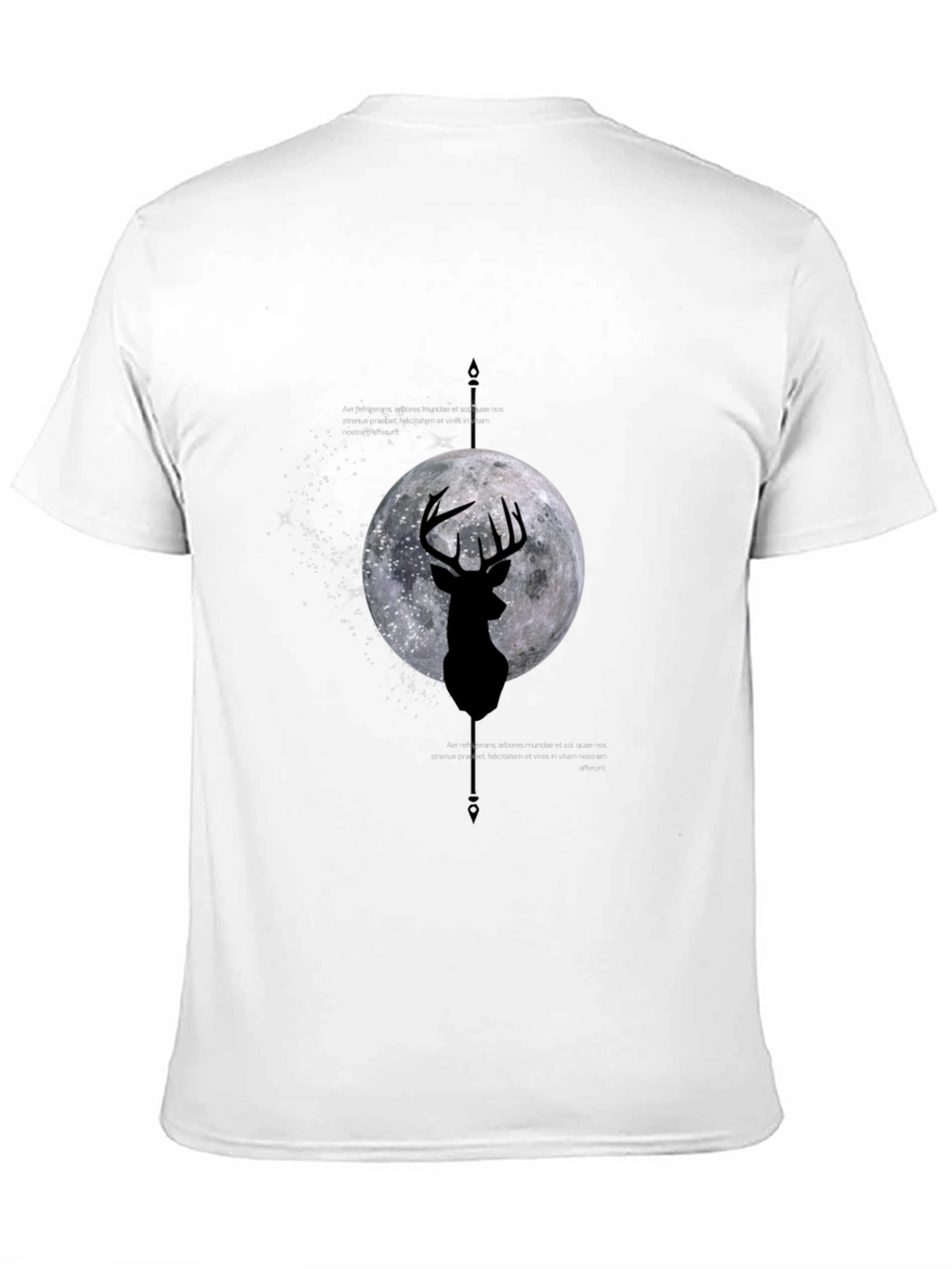 Deer Moon Graphic Tee - Mens Black T-Shirt