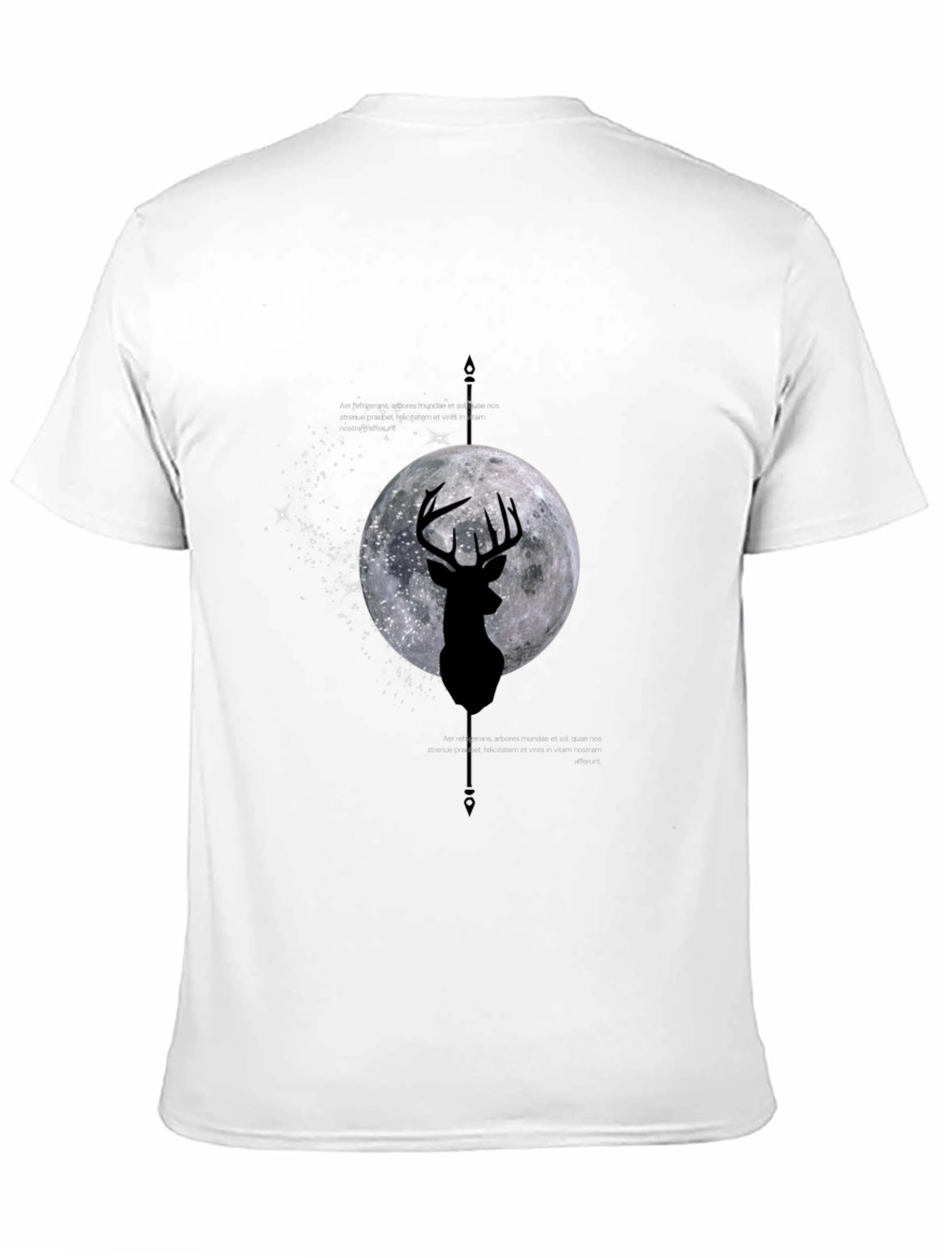 Deer Moon Graphic Tee - Mens Black T-Shirt