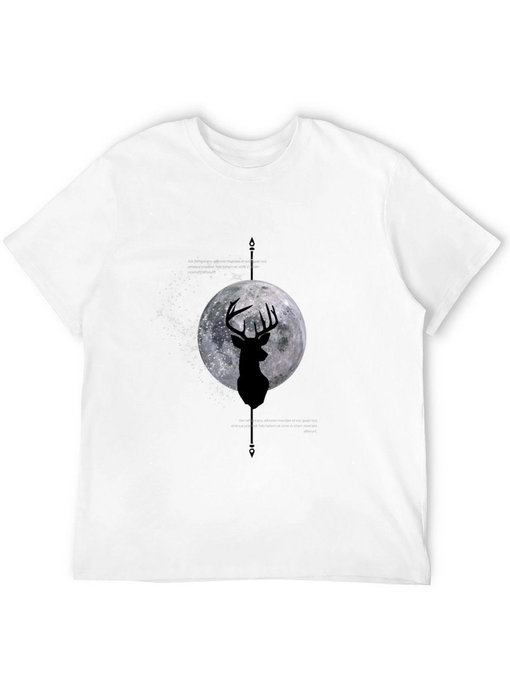 Deer Moon Graphic Tee - Mens Black T-Shirt