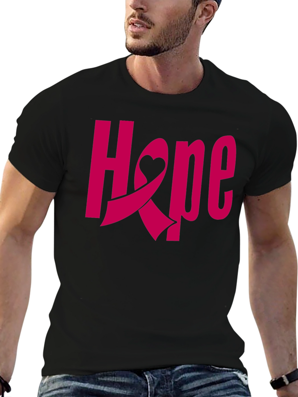 Hope Breast Cancer Awareness Ribbon T-Shirt
