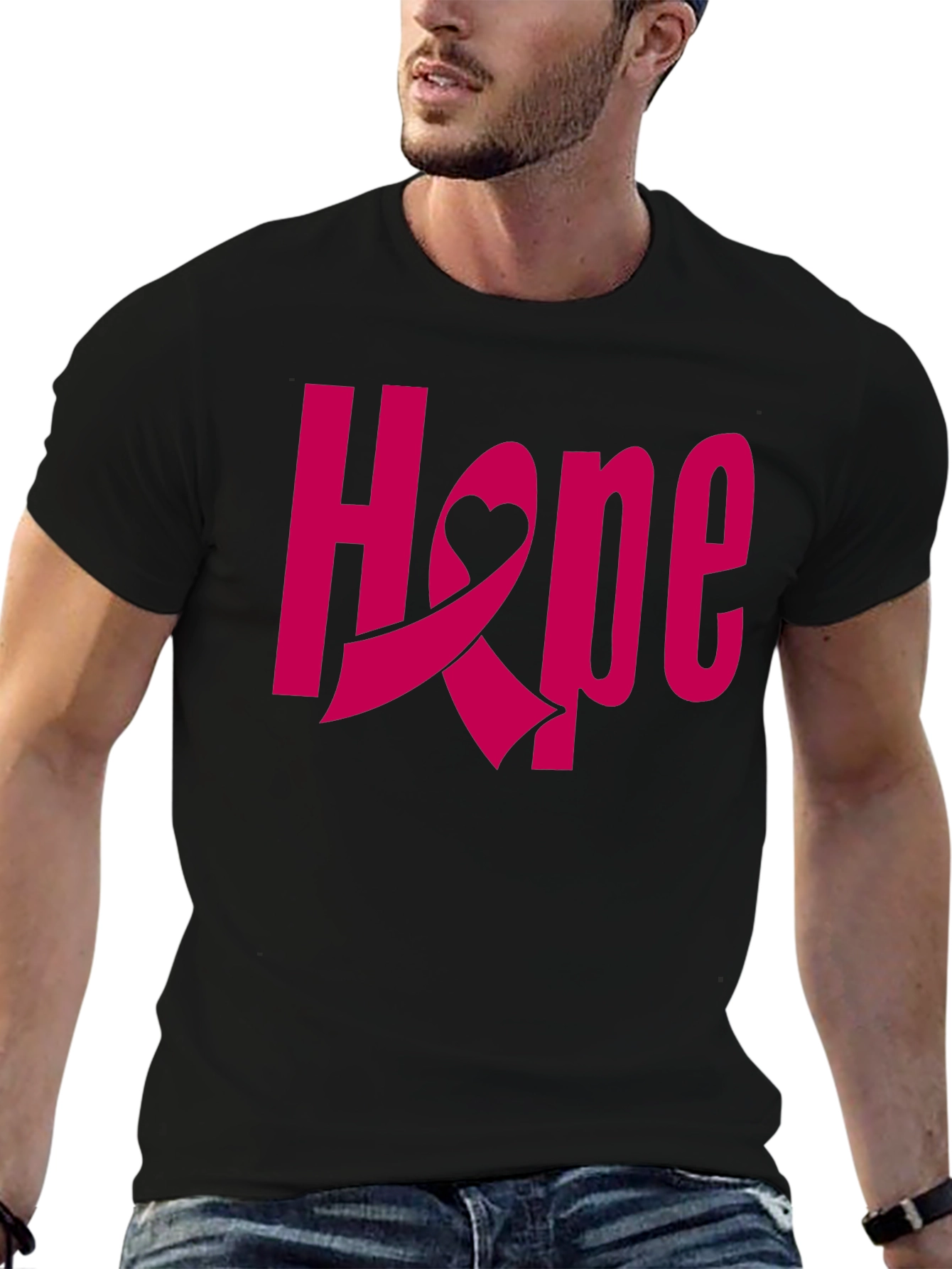 Hope Breast Cancer Awareness Ribbon T-Shirt
