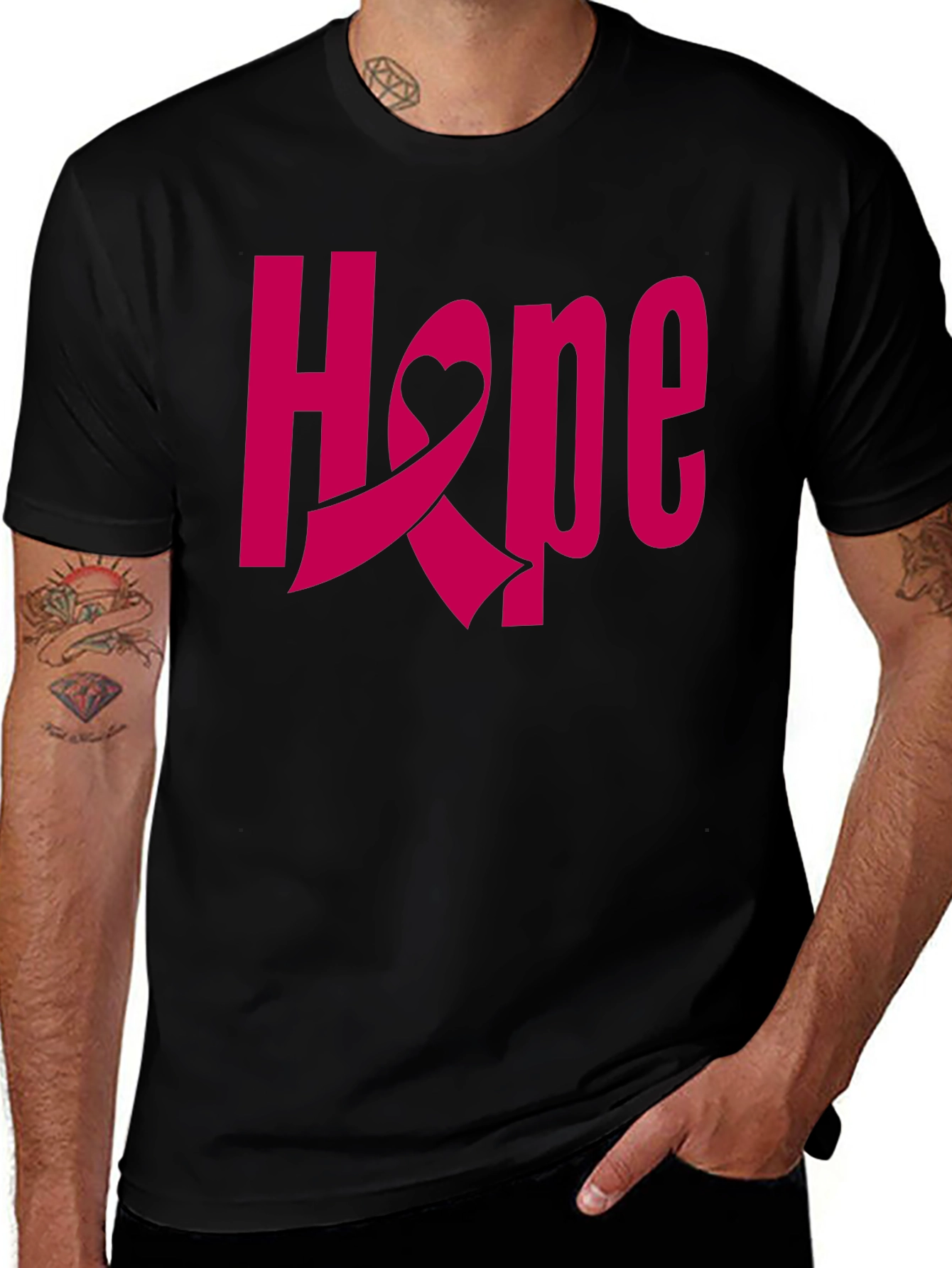 Hope Breast Cancer Awareness Ribbon T-Shirt