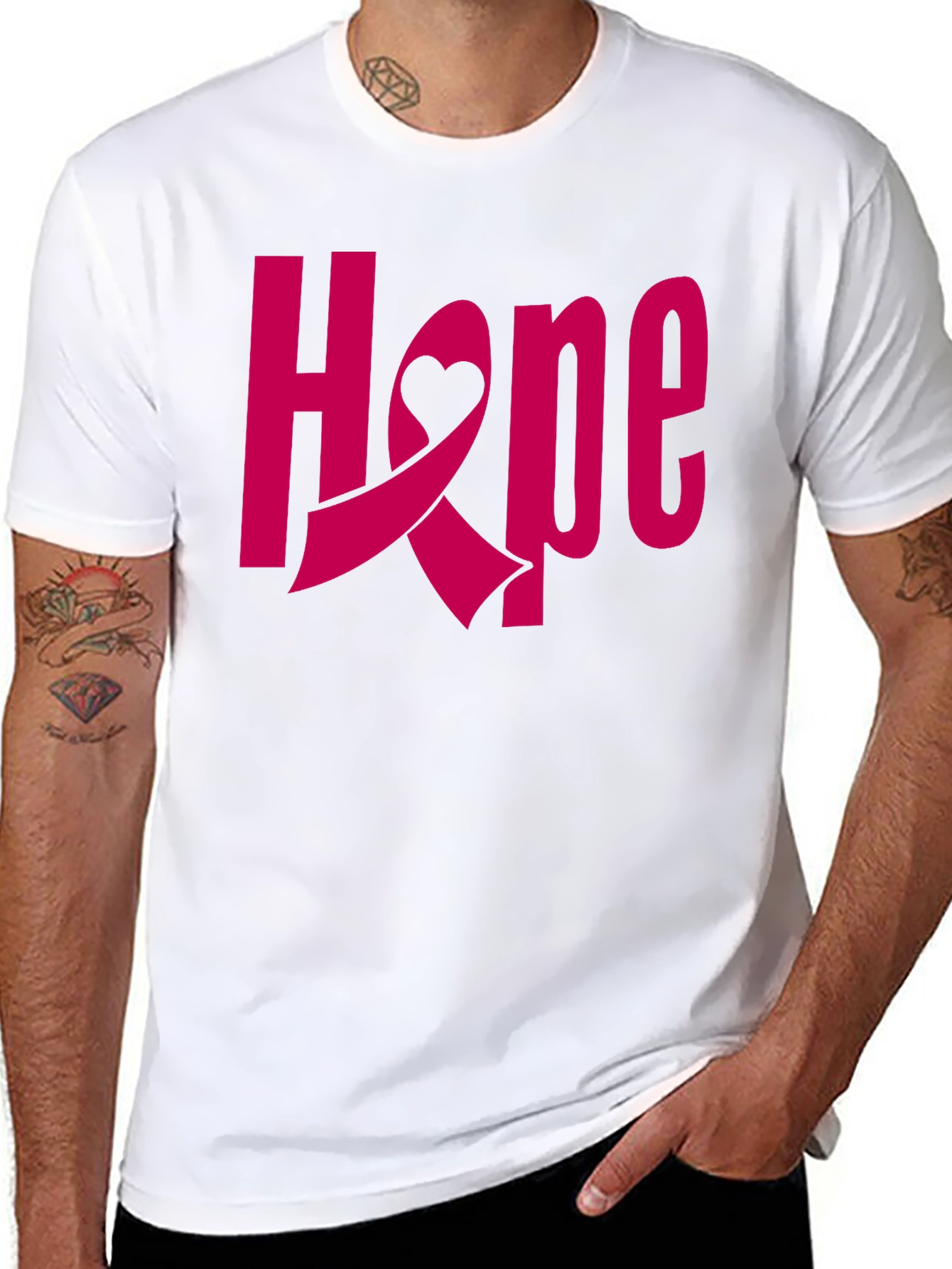 Hope Breast Cancer Awareness Ribbon T-Shirt
