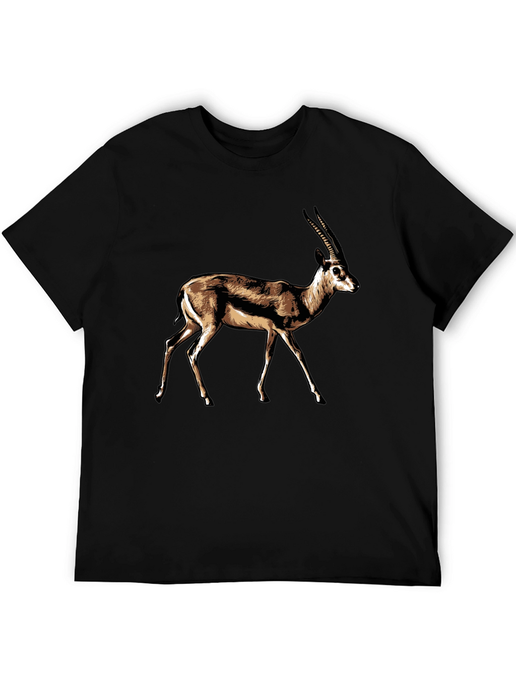 Antelope Graphic Tee - Stylish Mens Black T-Shirt