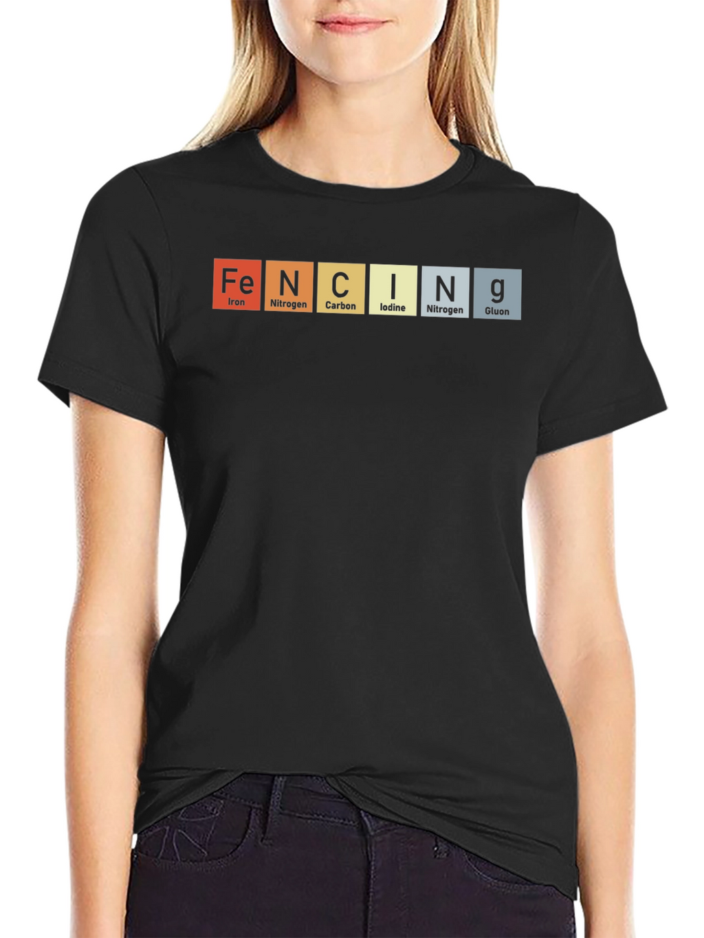 FENCING Elements T-Shirt - Periodic Table Design