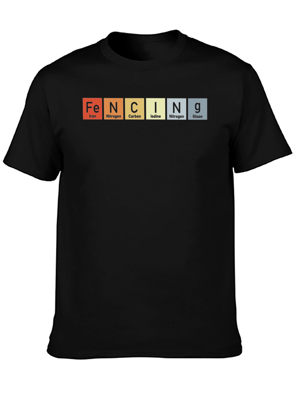 FENCING Elements T-Shirt - Periodic Table Design