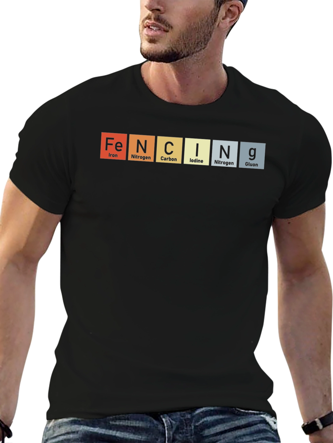 FENCING Elements T-Shirt - Periodic Table Design