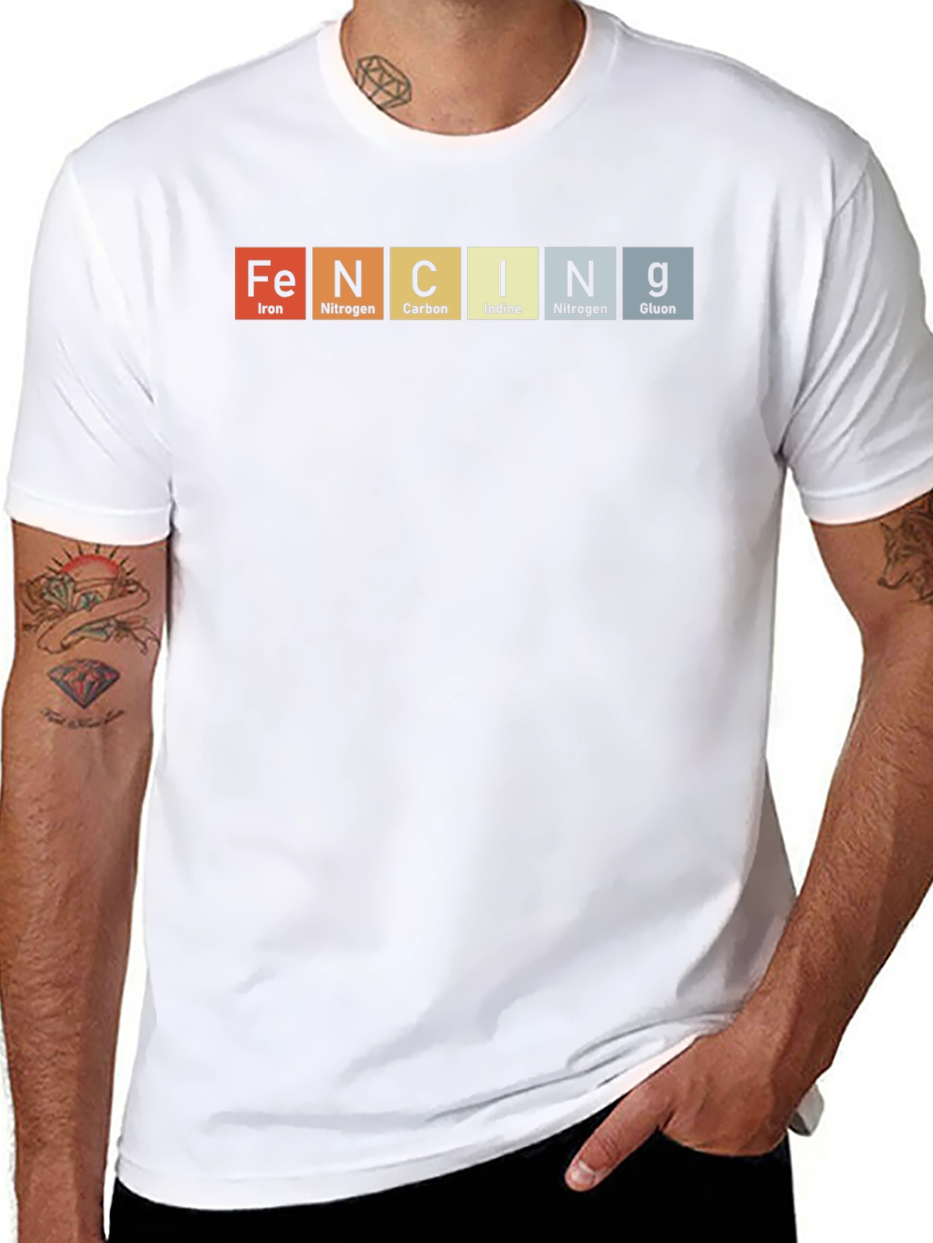 FENCING Elements T-Shirt - Periodic Table Design