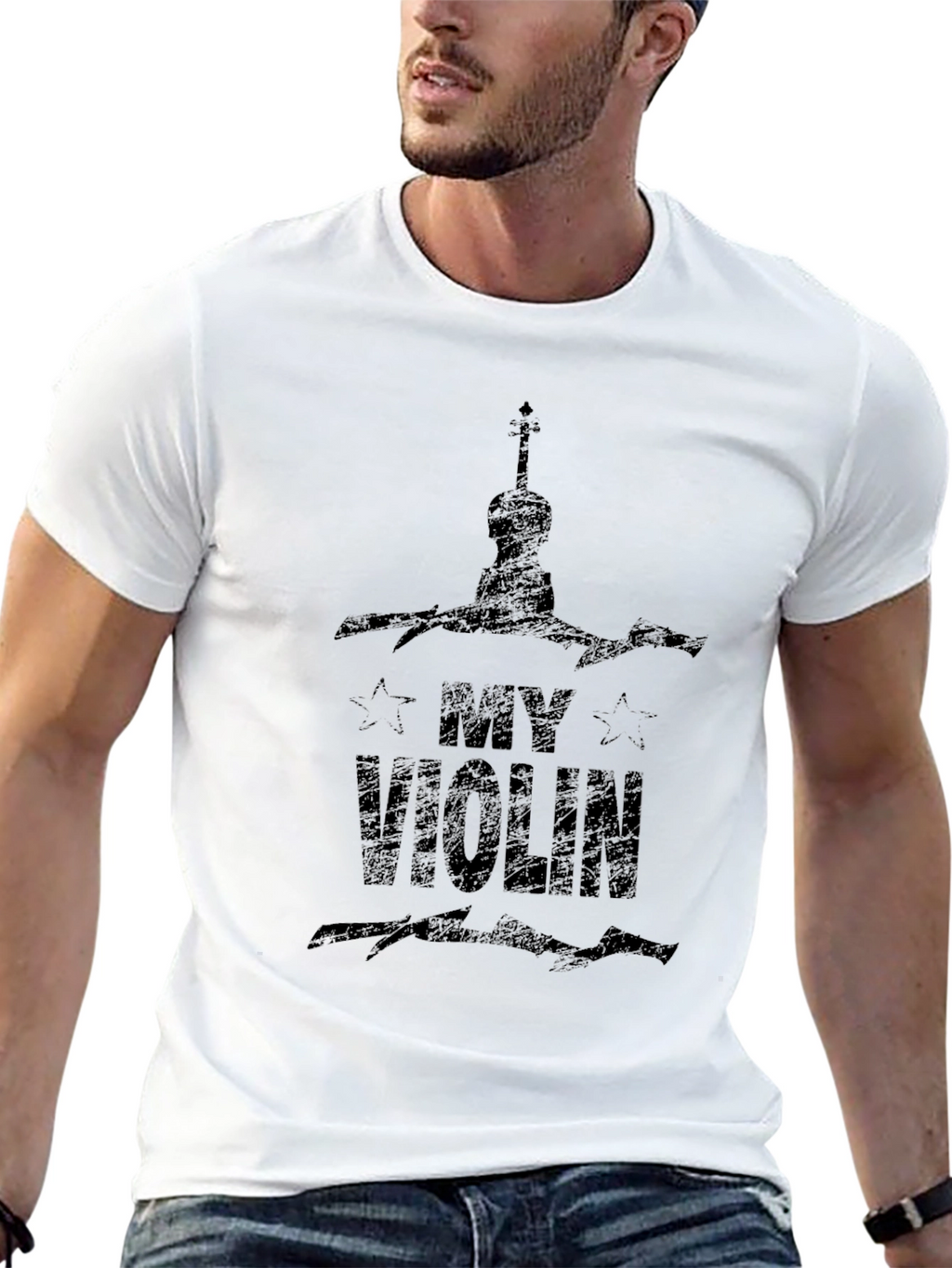 My Violin Black T-Shirt - Music Lover Tee