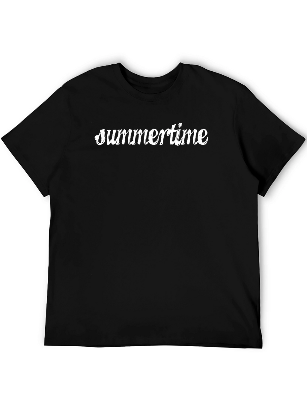 Summertime Graphic Tee - Soft Black Cotton Shirt