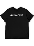Summertime Graphic Tee - Soft Black Cotton Shirt