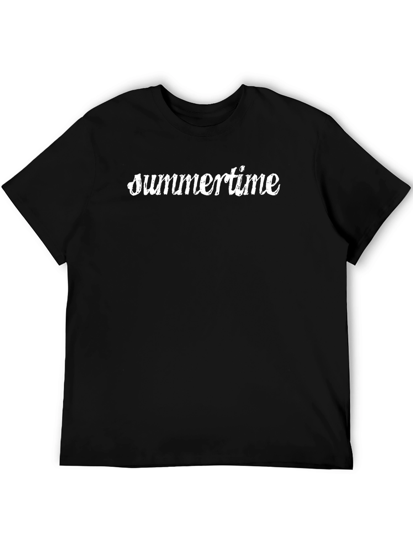 Summertime Graphic Tee - Soft Black Cotton Shirt