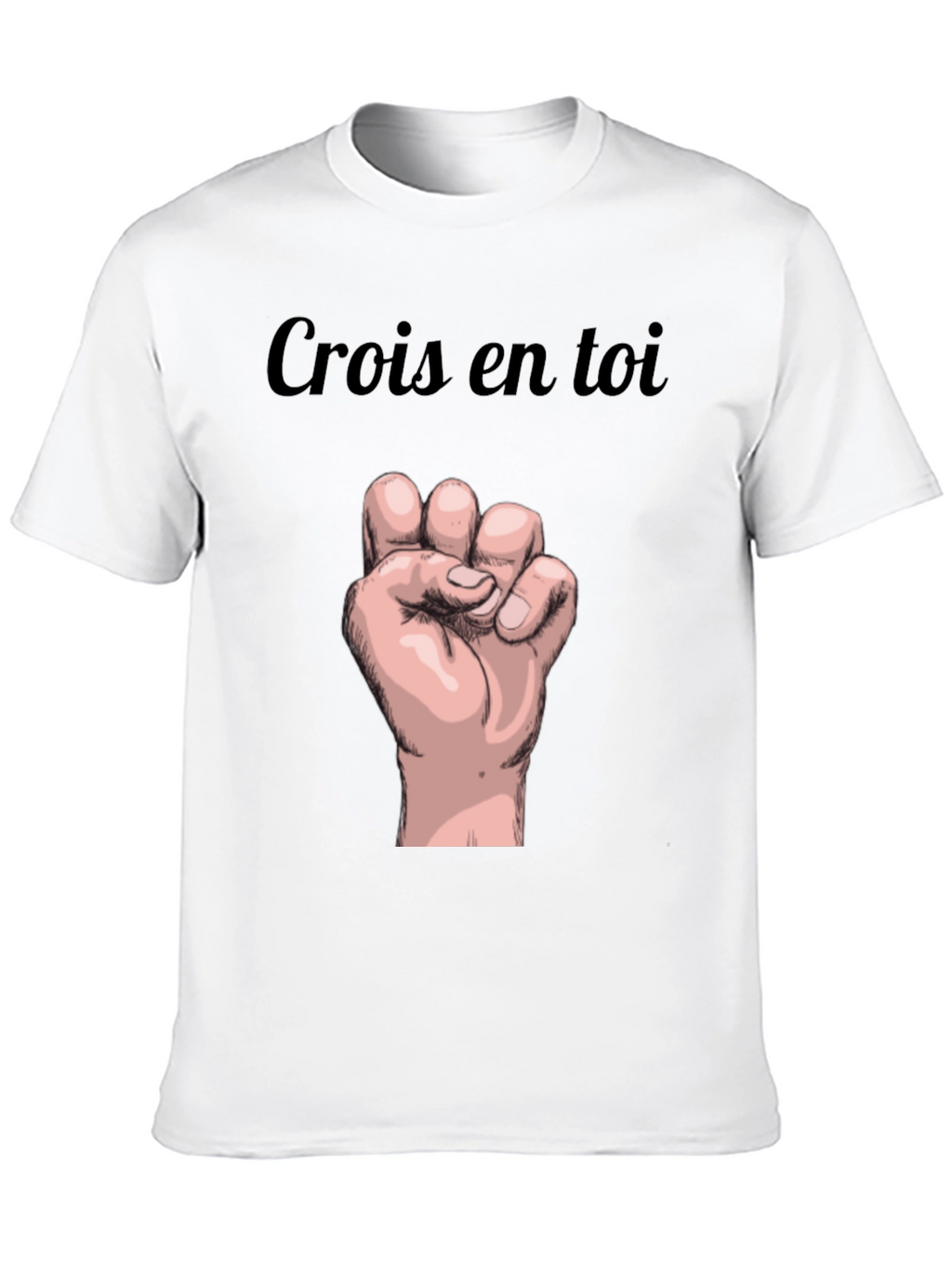 Crois en Toi Black Graphic Tee