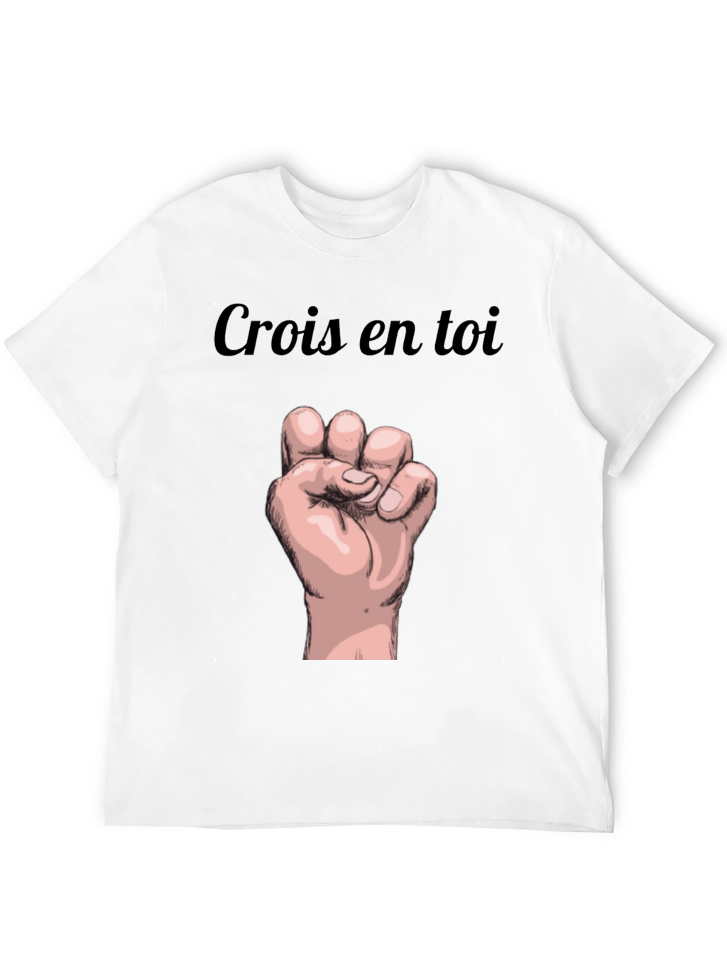 Crois en Toi Black Graphic Tee