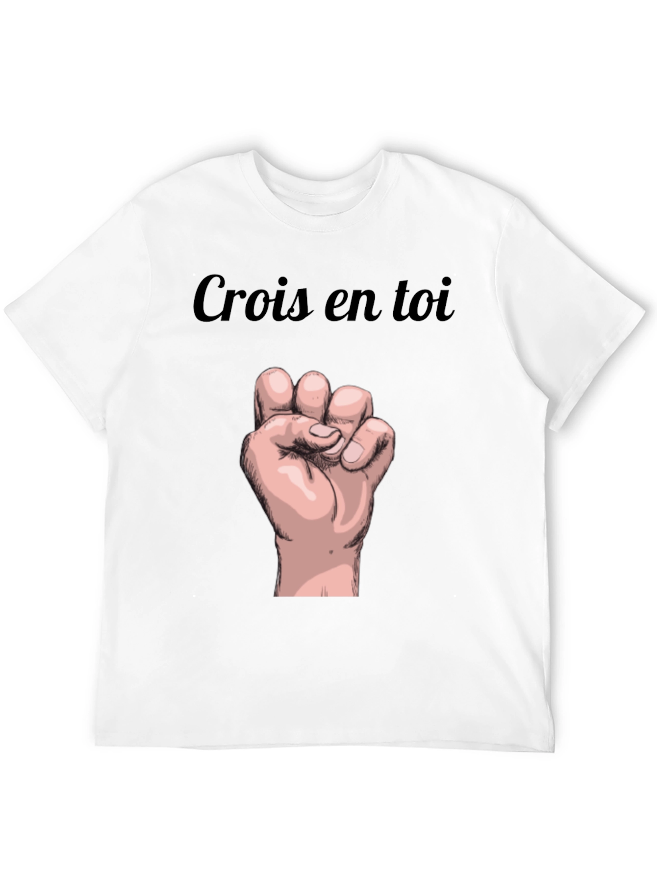 Crois en Toi Black Graphic Tee