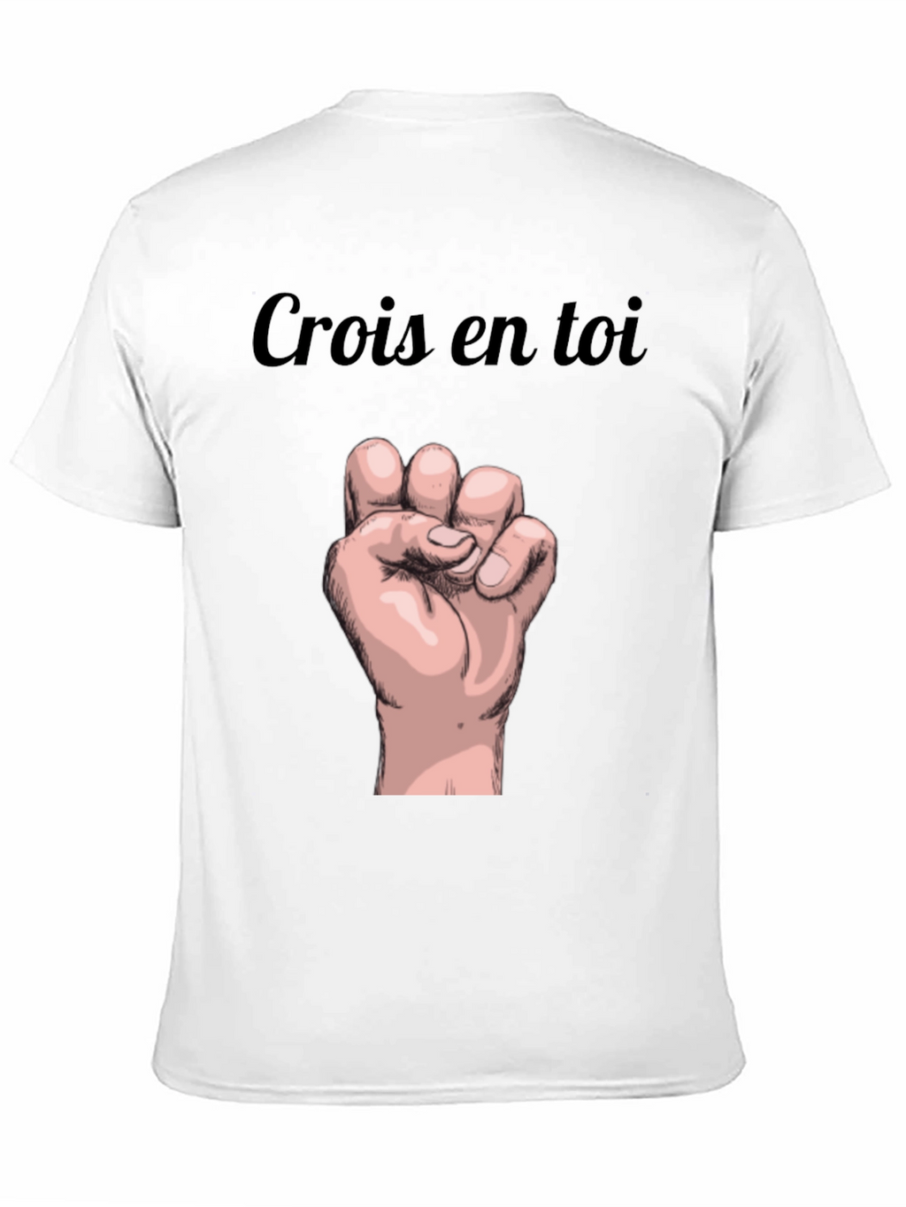Crois en Toi Black Graphic Tee