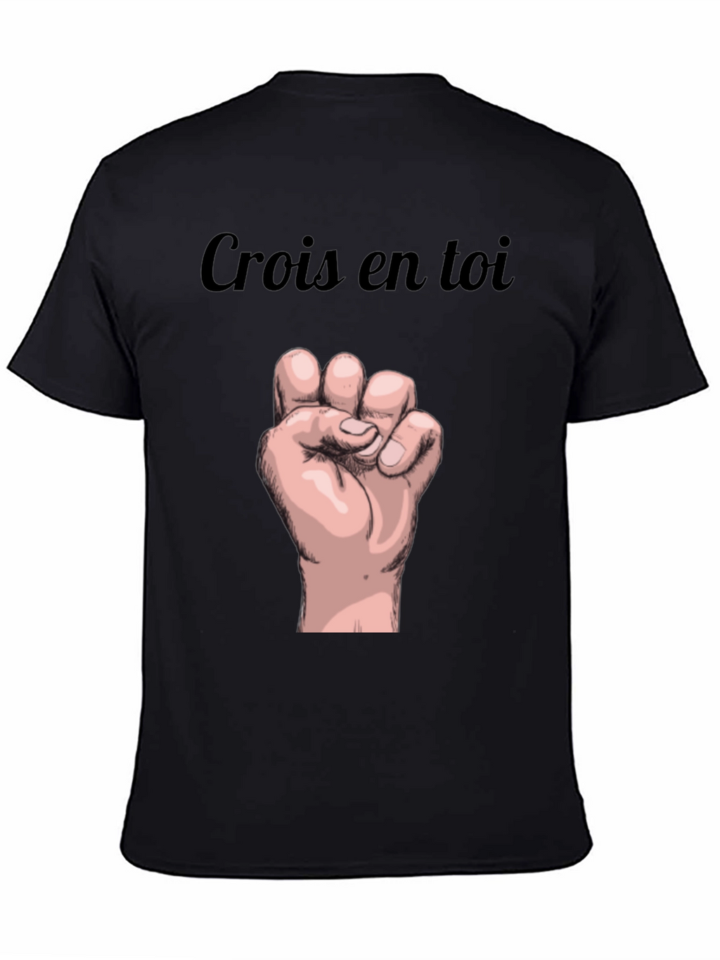 Crois en Toi Black Graphic Tee