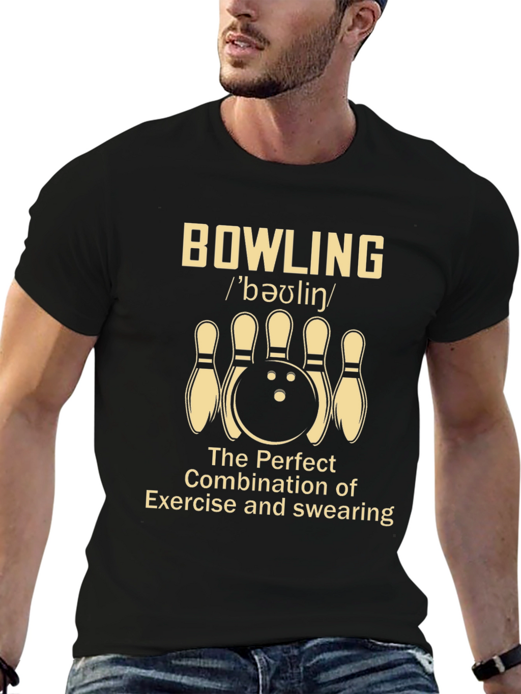 Bowling Exercise & Swearing Graphic Tee