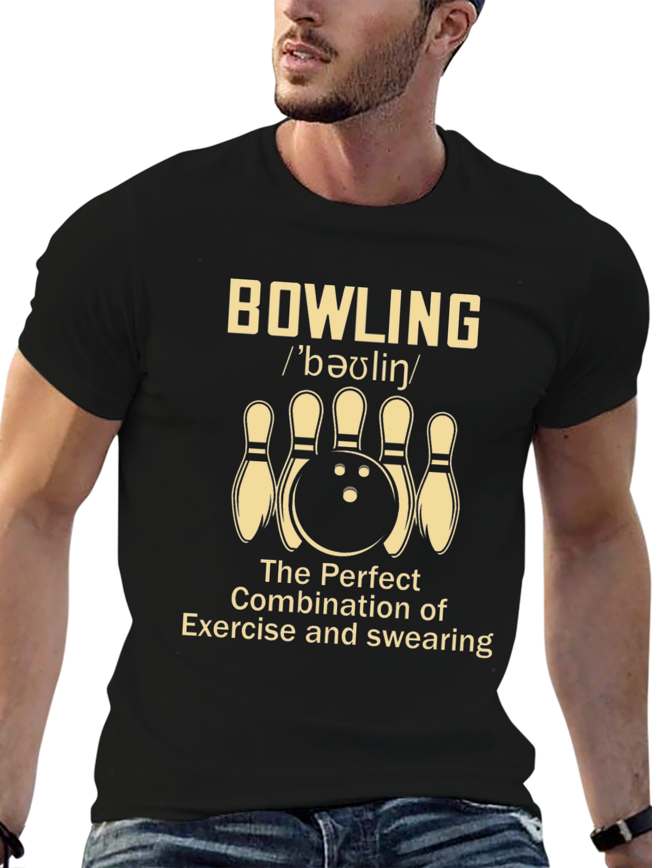 Bowling Exercise & Swearing Graphic Tee