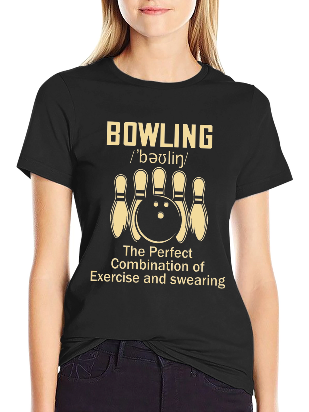Bowling Exercise & Swearing Graphic Tee