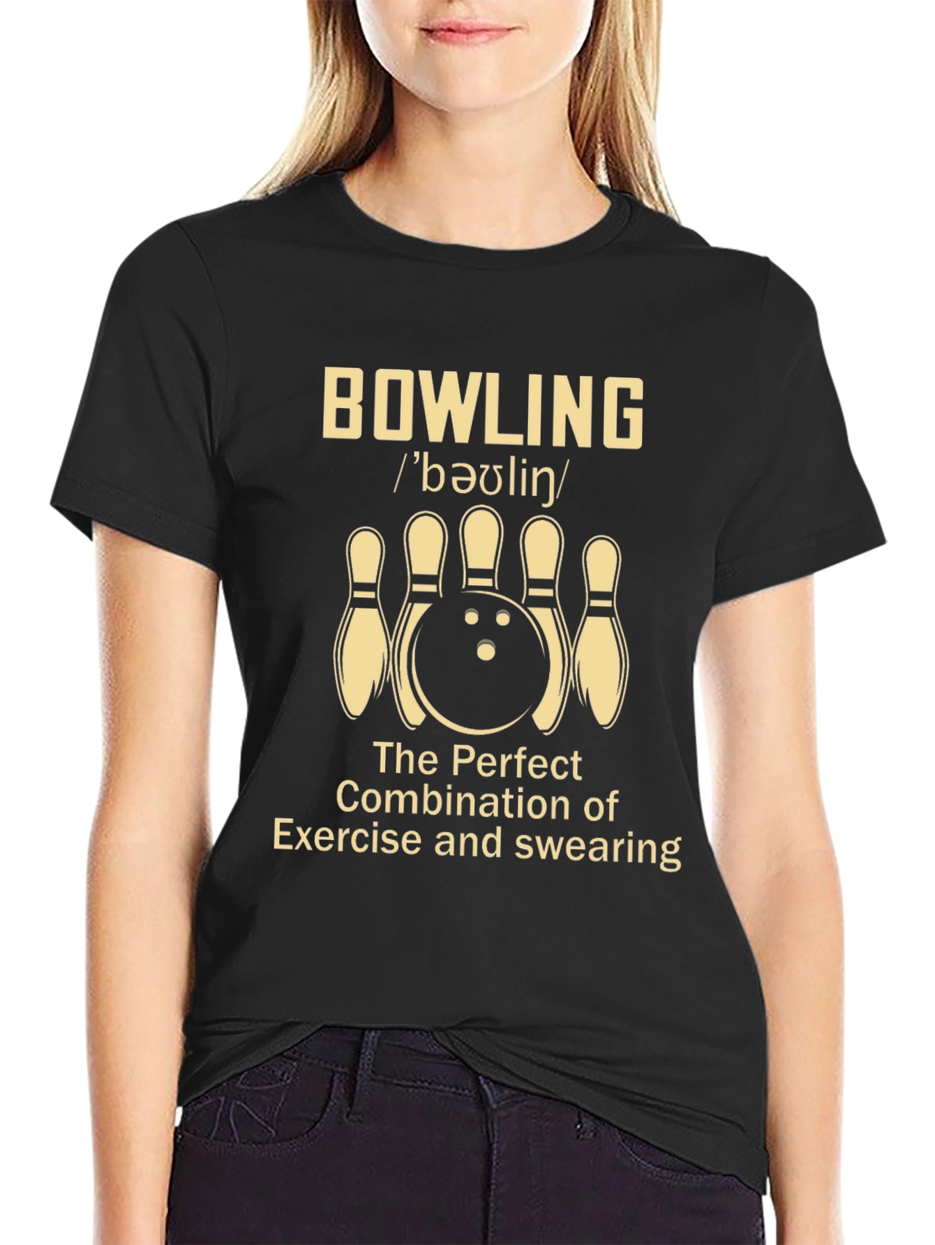 Bowling Exercise & Swearing Graphic Tee