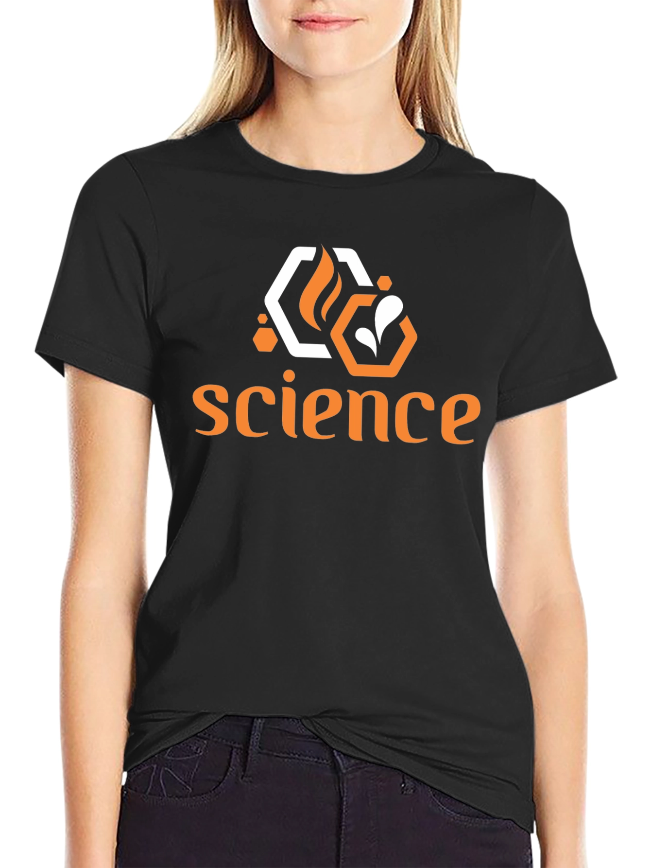 Science T-Shirt - Black - Hexagon Logo