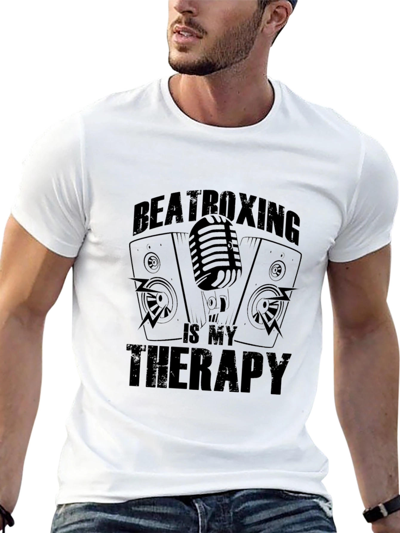 Beatboxing Is My Therapy Black T-Shirt