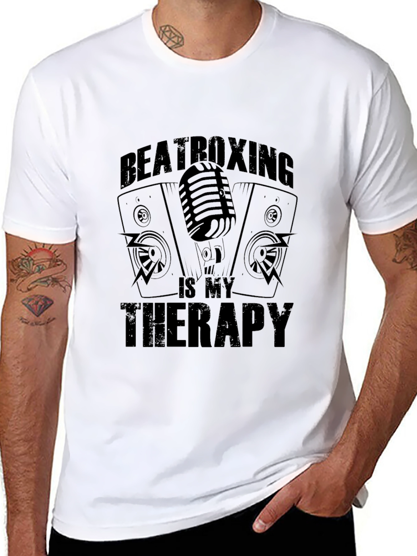 Beatboxing Is My Therapy Black T-Shirt
