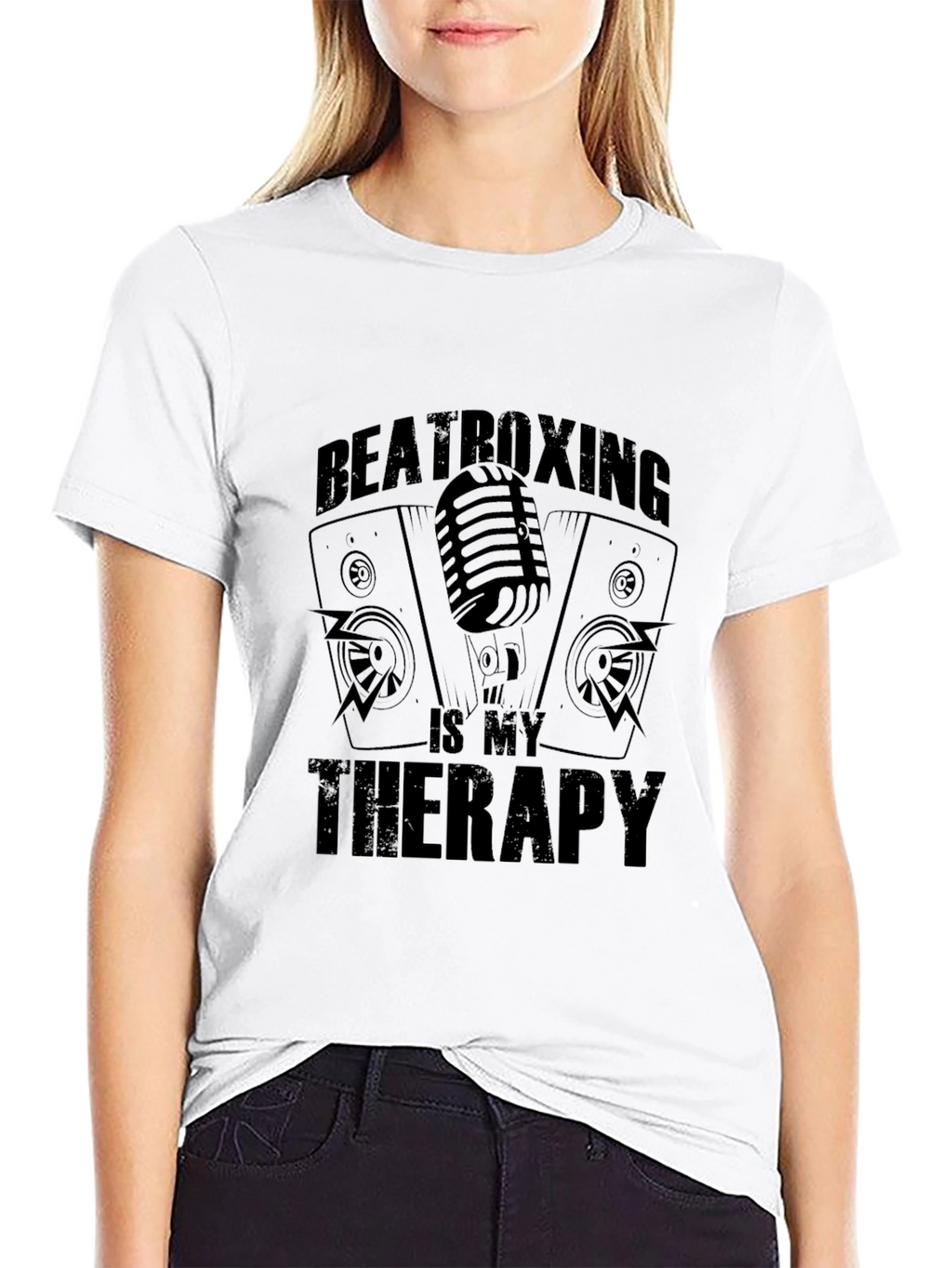 Beatboxing Is My Therapy Black T-Shirt