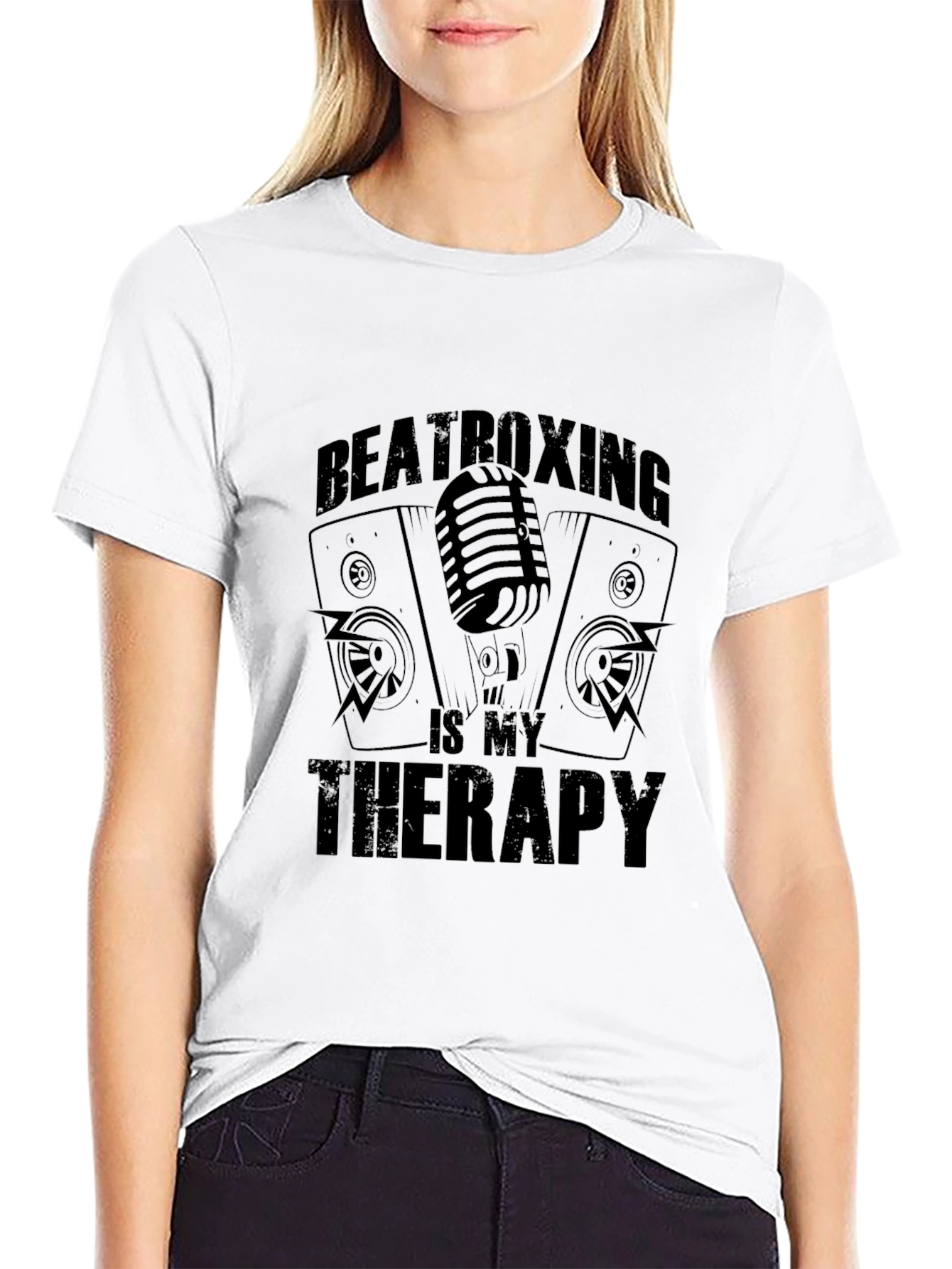 Beatboxing Is My Therapy Black T-Shirt