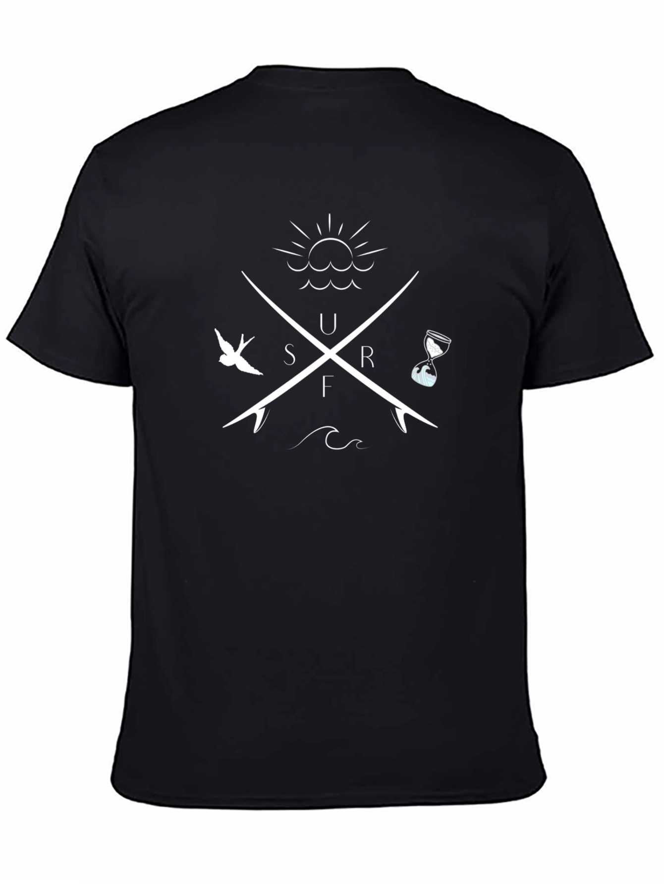 Surf Life Graphic Tee - Mens Black T-Shirt
