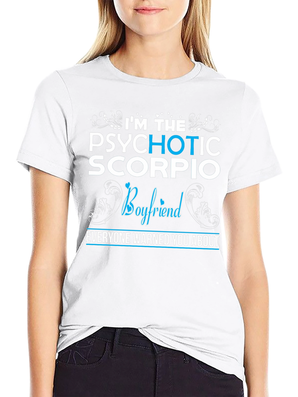 Psychotic Scorpio Boyfriend Graphic T-Shirt