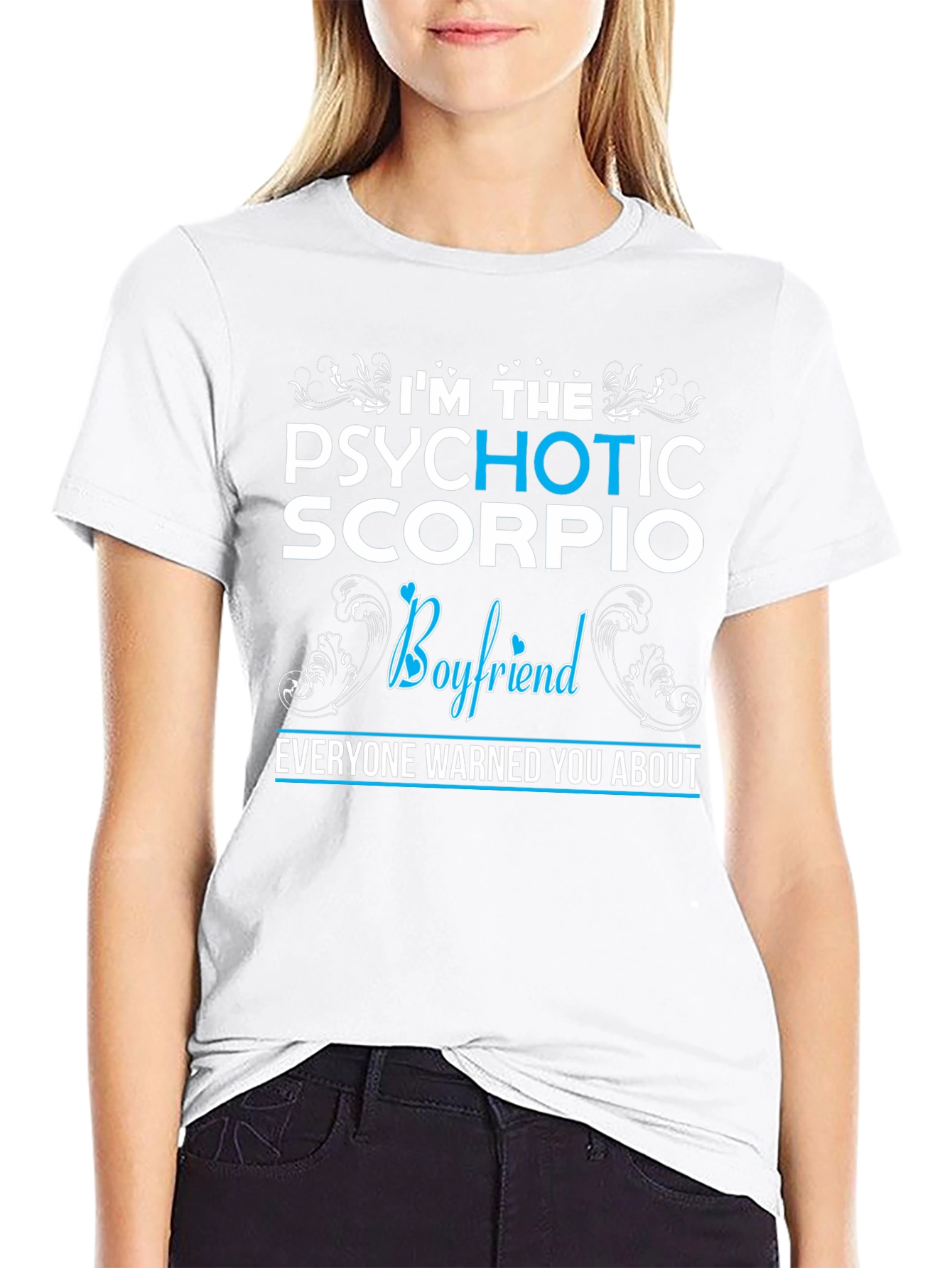 Psychotic Scorpio Boyfriend Graphic T-Shirt