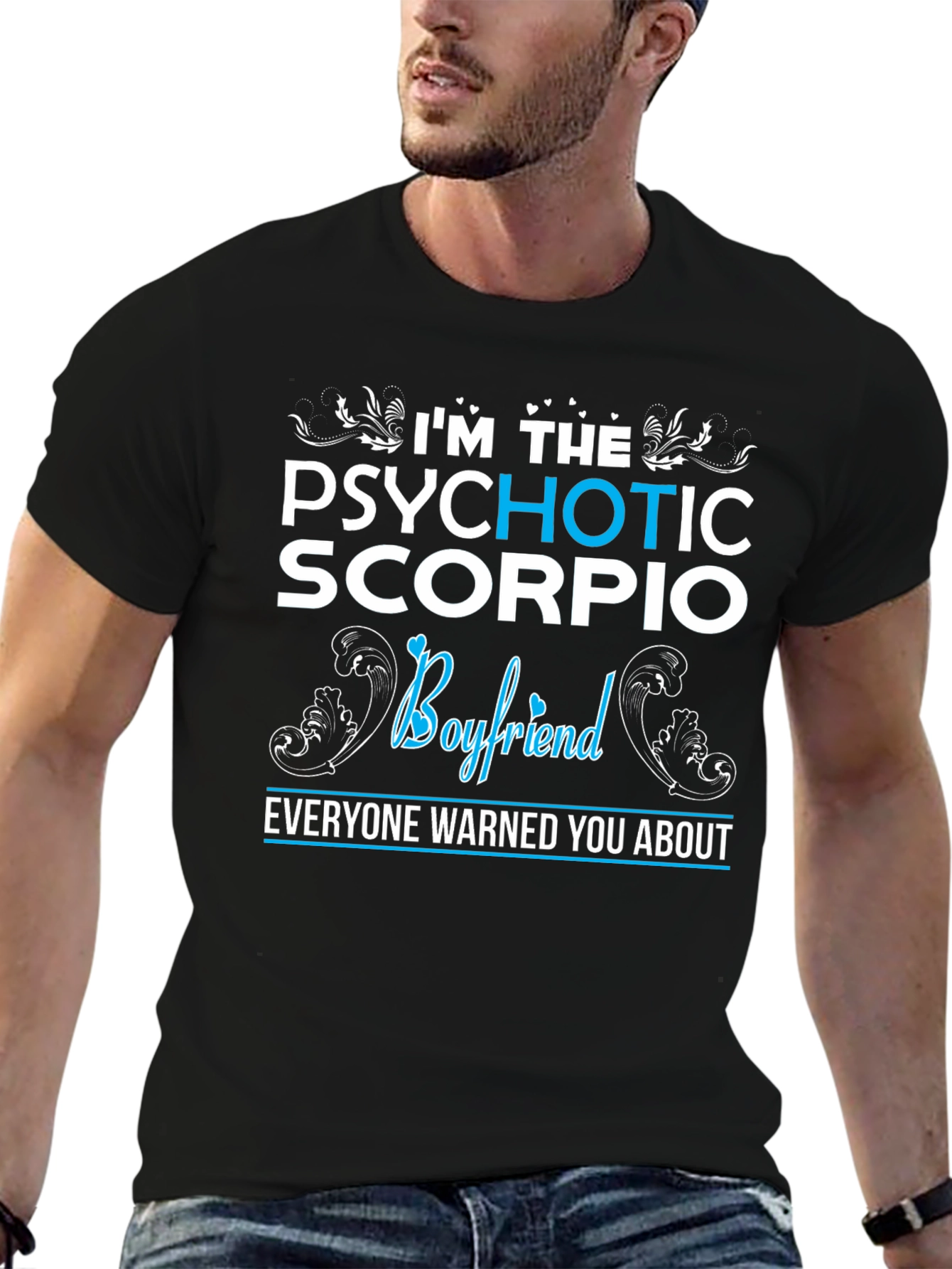 Psychotic Scorpio Boyfriend Graphic T-Shirt
