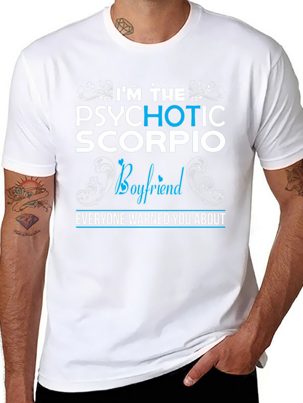 Psychotic Scorpio Boyfriend Graphic T-Shirt