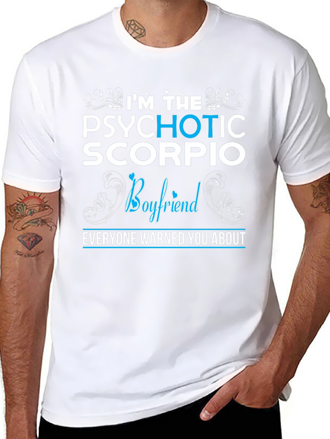 Psychotic Scorpio Boyfriend Graphic T-Shirt