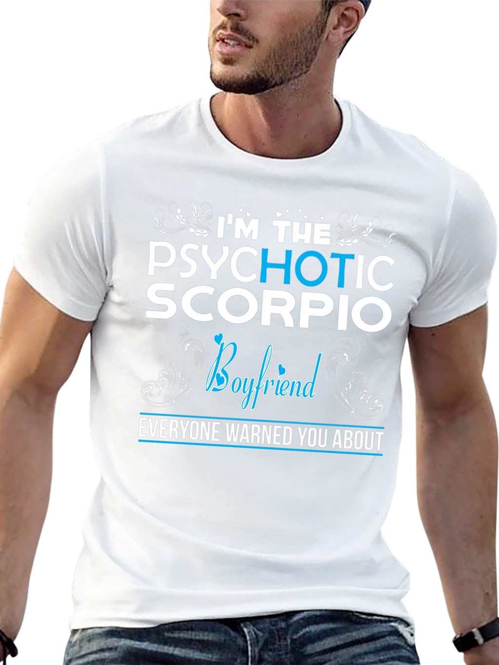 Psychotic Scorpio Boyfriend Graphic T-Shirt