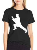 Karate Silhouette Black Graphic Tee