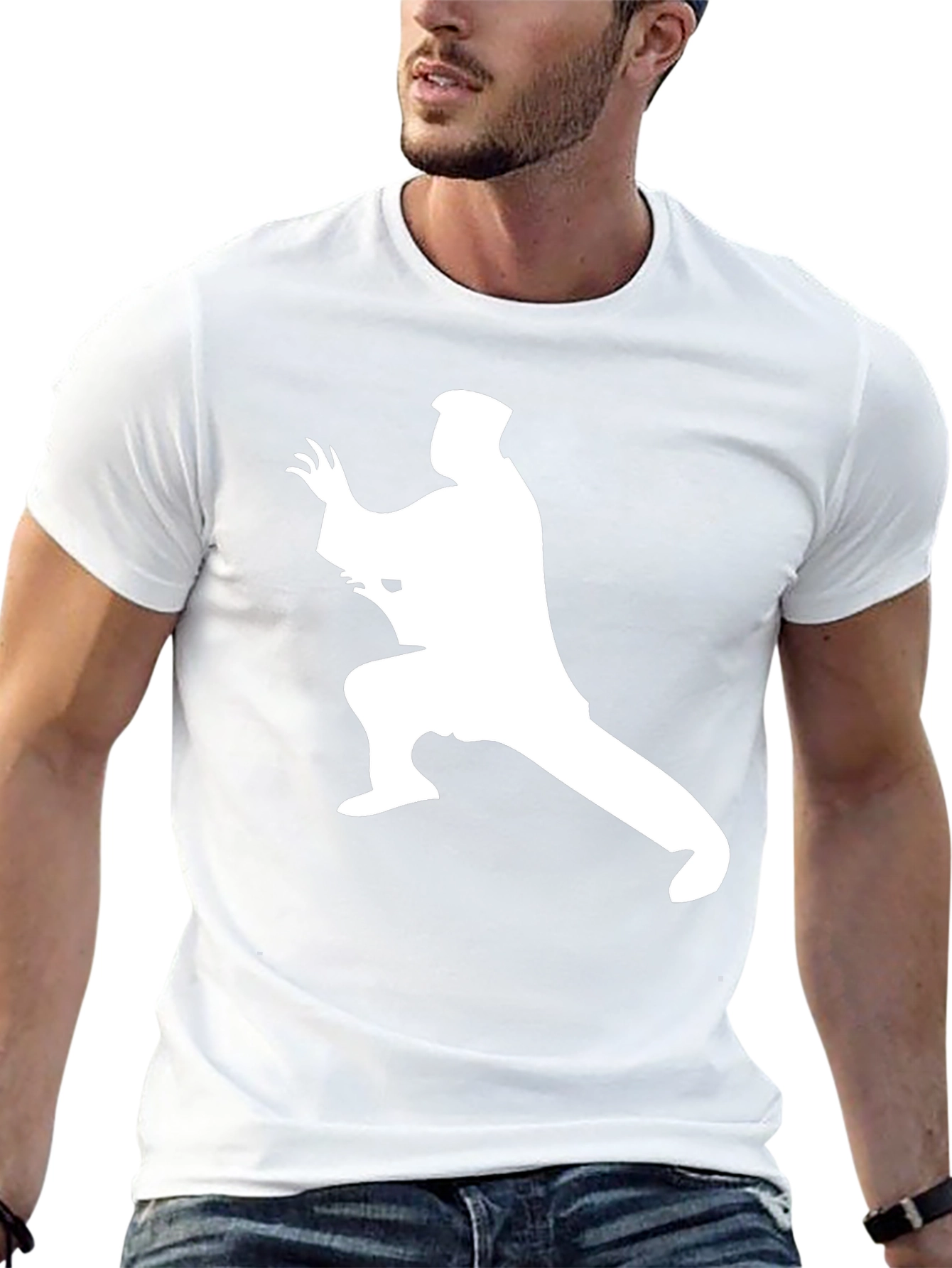 Karate Silhouette Black Graphic Tee
