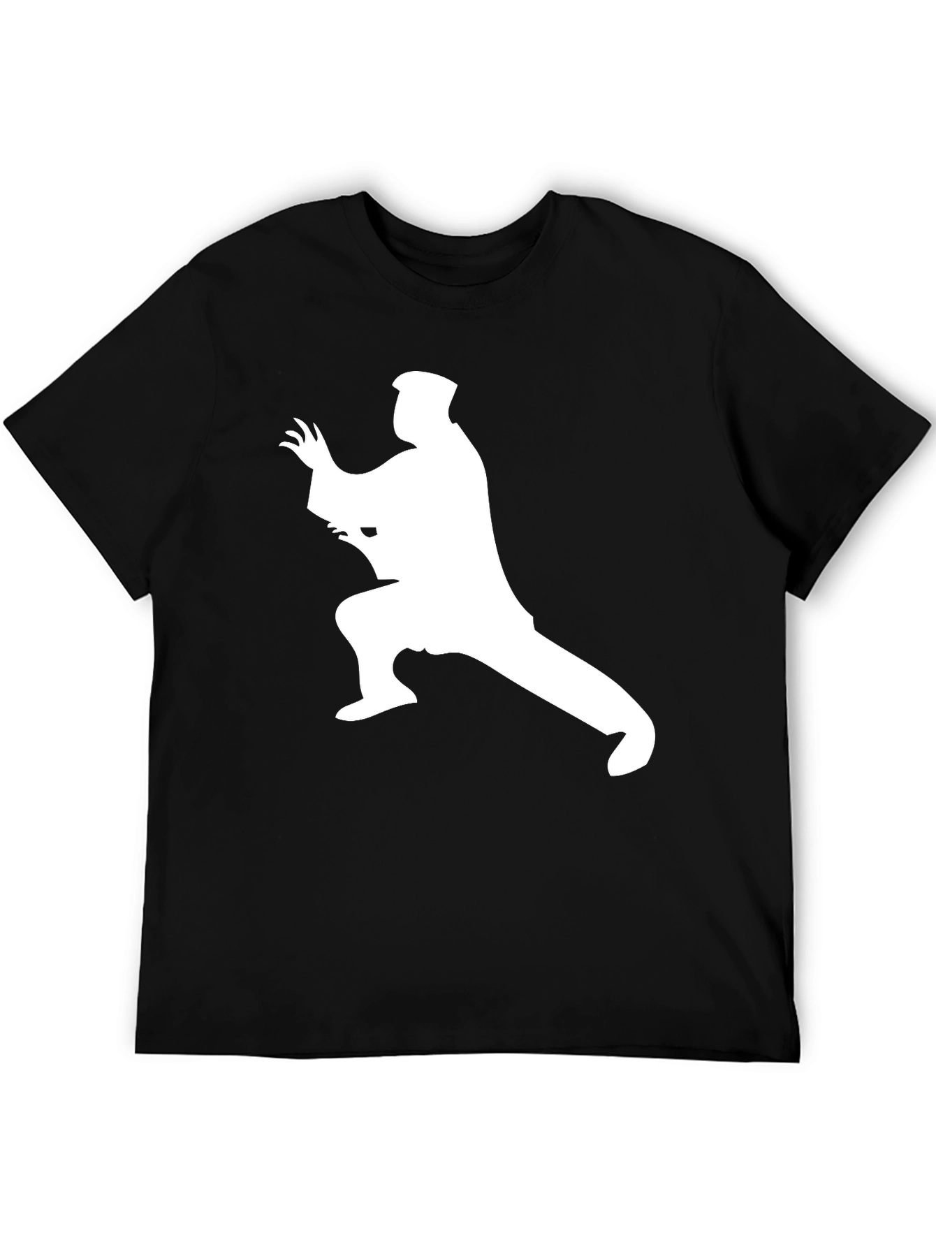 Karate Silhouette Black Graphic Tee