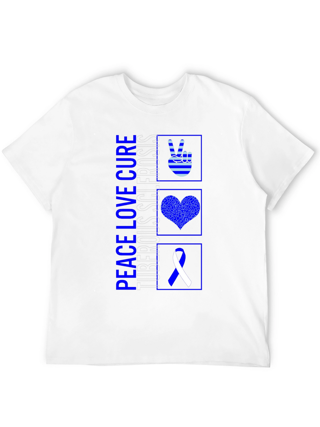 Peace Love Cure Tuberous Sclerosis Awareness Shirt