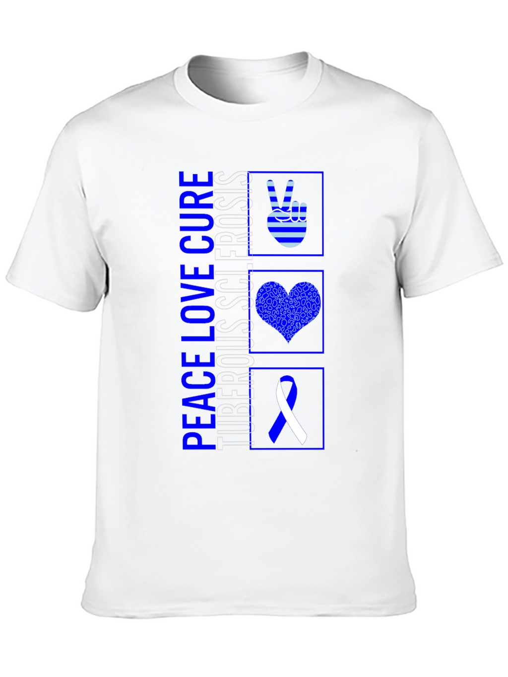 Peace Love Cure Tuberous Sclerosis Awareness Shirt