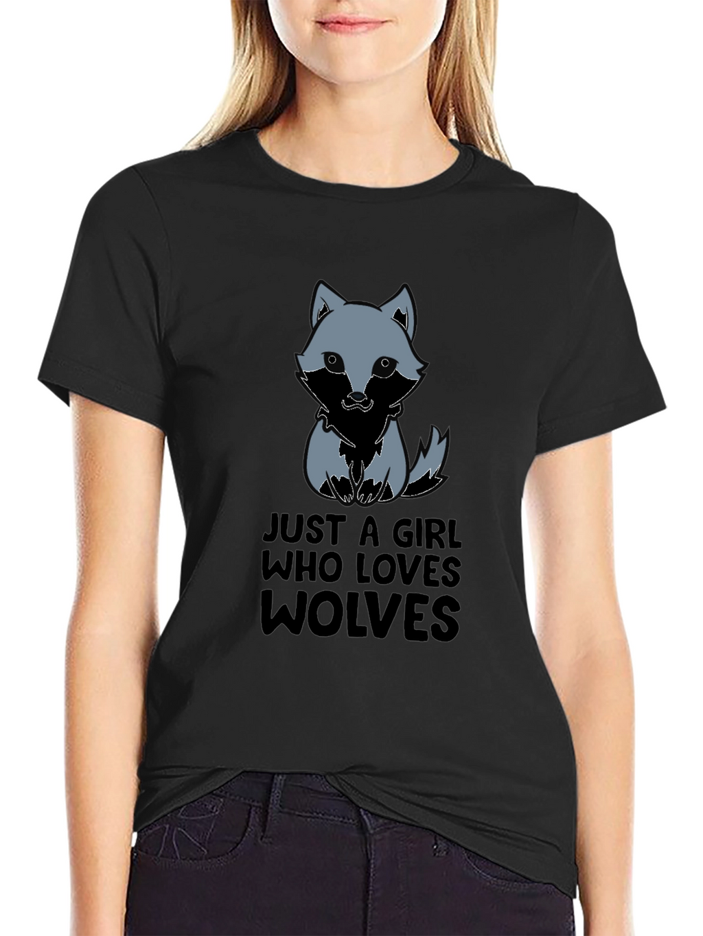 Wolf Lover T-Shirt: Just A Girl Who Loves Wolves