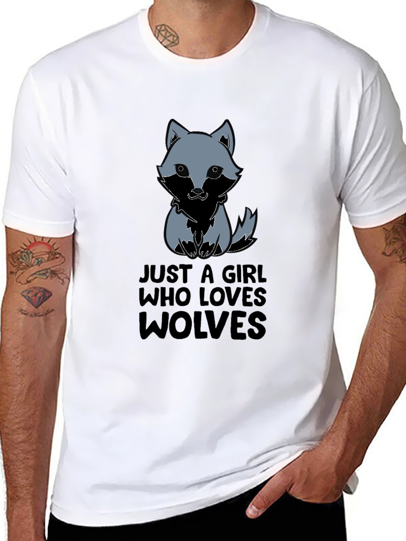 Wolf Lover T-Shirt: Just A Girl Who Loves Wolves