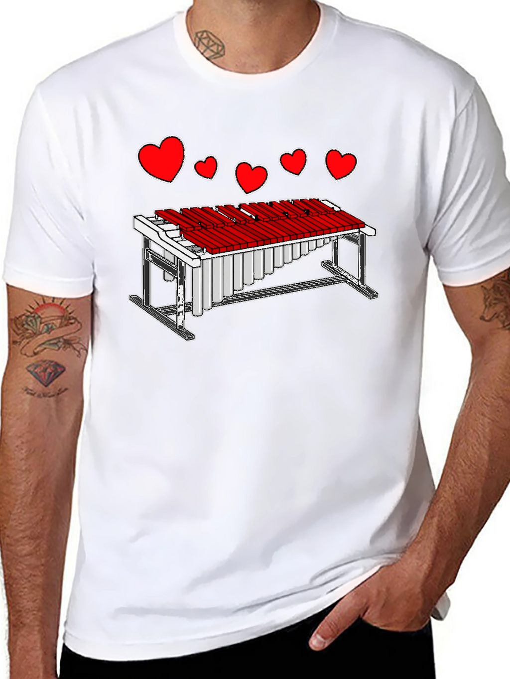 Musical Love T-Shirt - Percussionist Heart