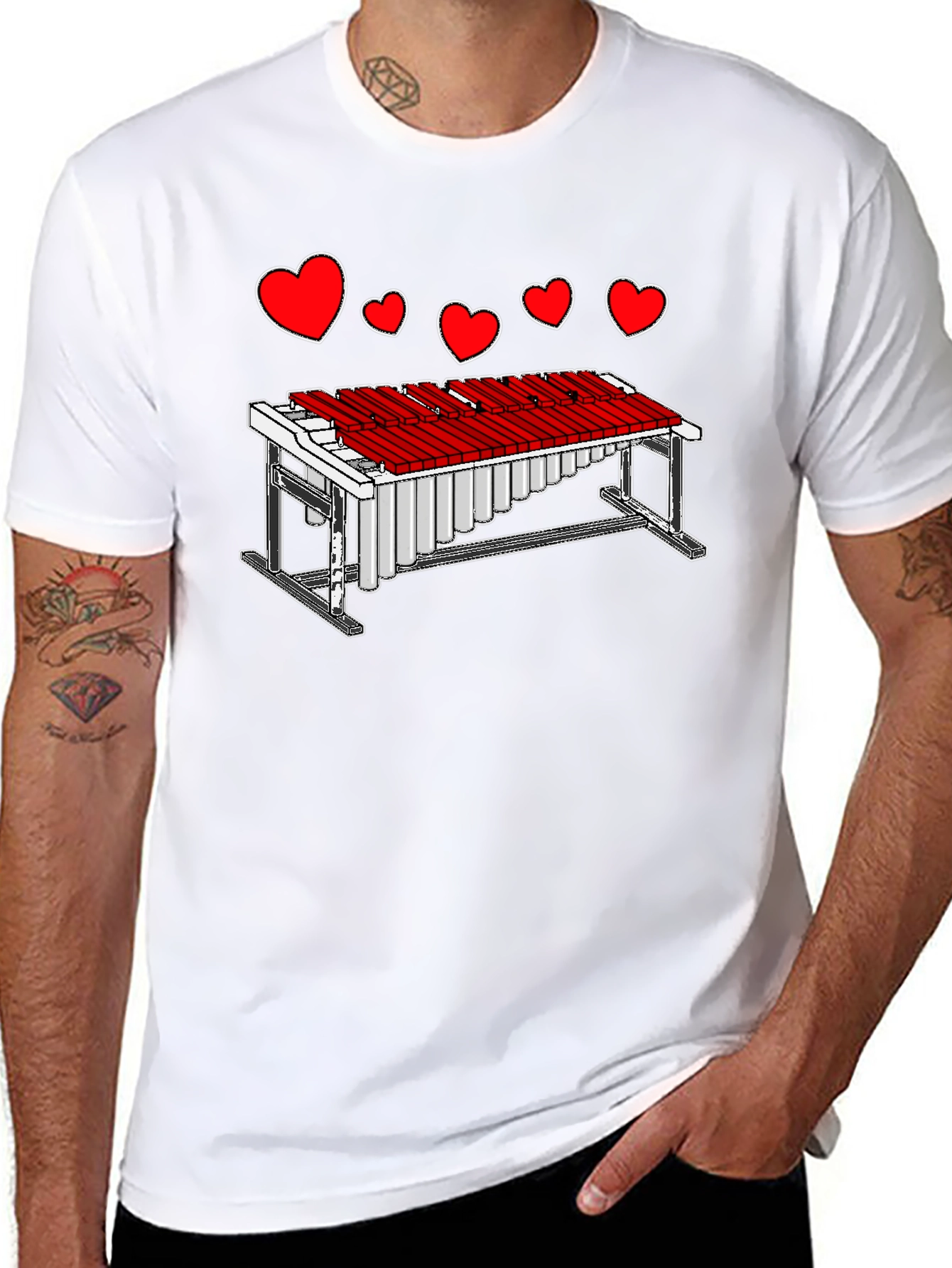 Musical Love T-Shirt - Percussionist Heart