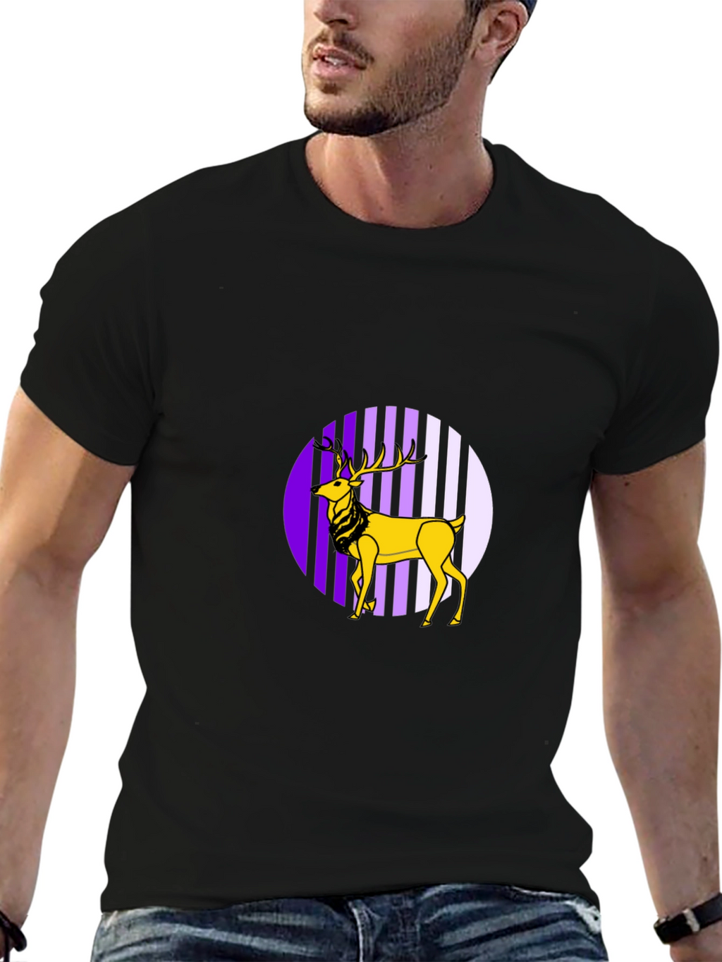 Striking Deer Graphic Tee - Unique Style