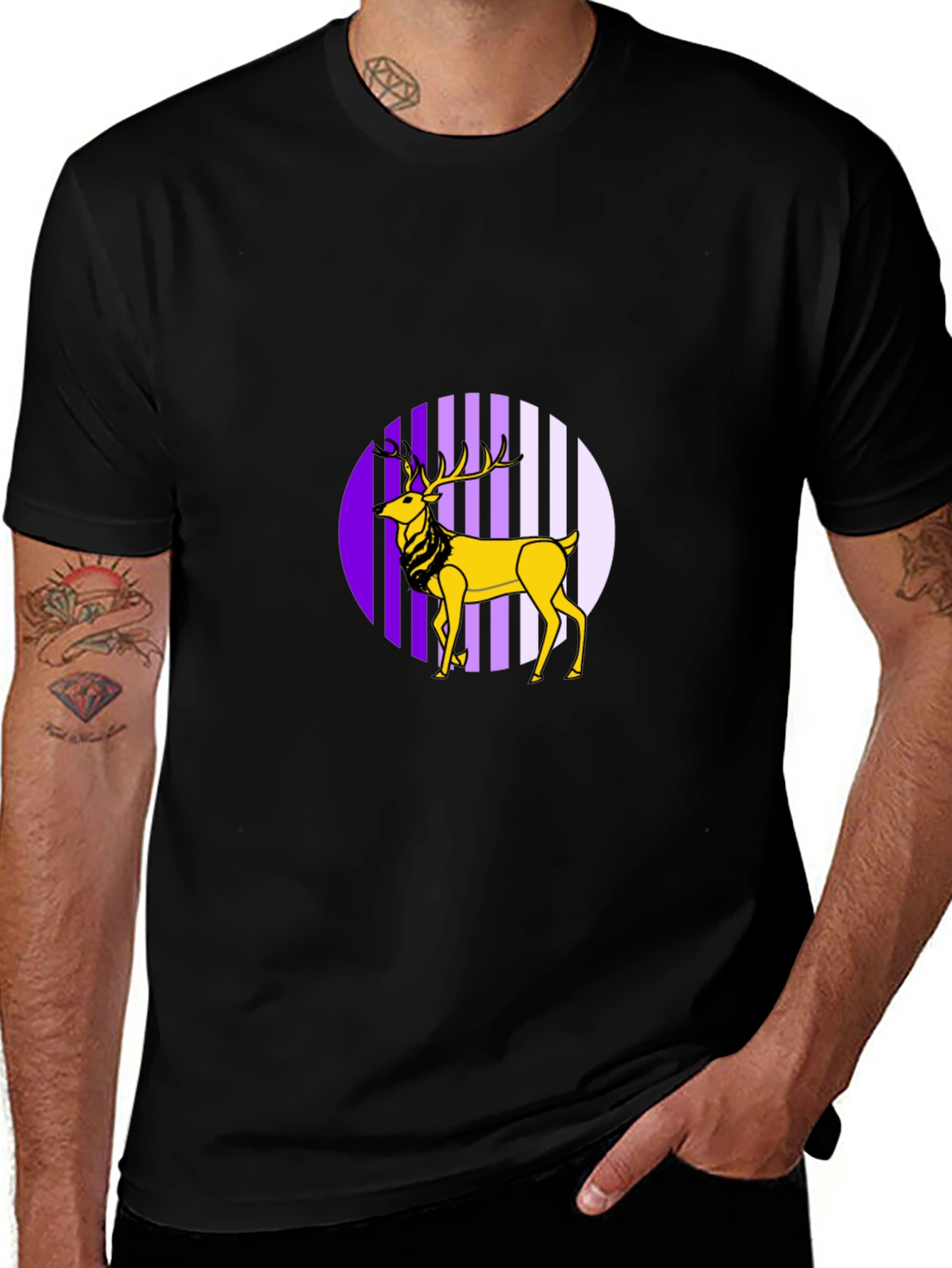 Striking Deer Graphic Tee - Unique Style