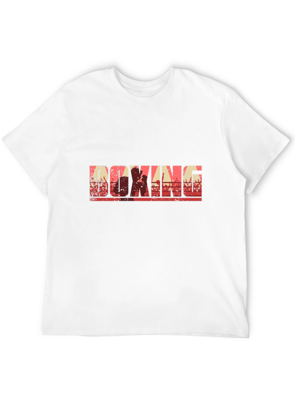 Boxing Graphic Print Crew Neck T-Shirt